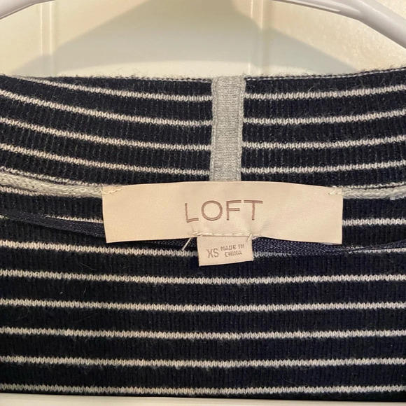 LOFT women’s gray soft knit‎ cardigan sweater open front — XS - Picture 4 of 7